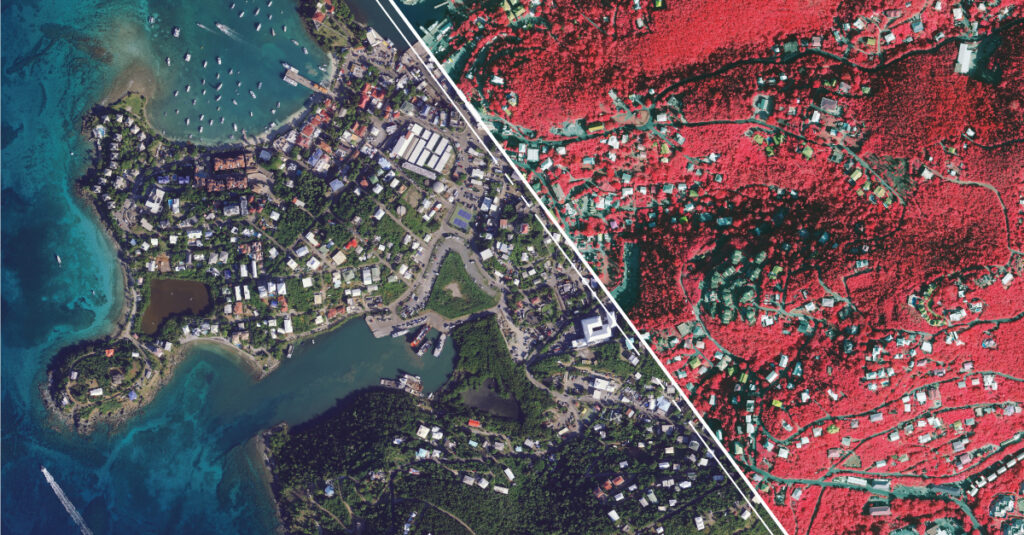 12-inch resolution RGB and CIR orthoimage of St. John, U.S. Virgin Islands.